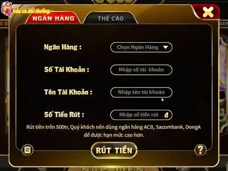 Rút tiền Go88 về tài khoản Rút tiền Go88 về tài khoản
